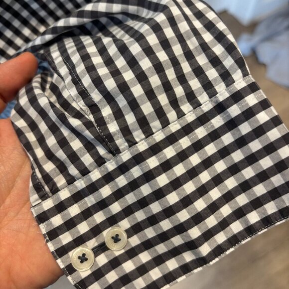 Matinique Mathos Gingham Check Shirt Black & White (Men’s M) - Picture 3 of 6